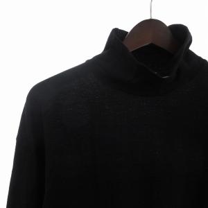 COMME des GARCONS HOMME PLUS 90s セーター ニット 長袖 タートルネック ウール 無地 PT-050080 黒 ブラック