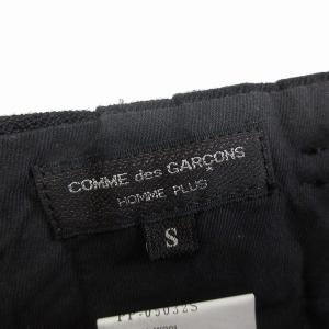COMME des GARCONS HOMME PLUS 90s パンツ スラックス ウール ツータック 無地 ジッパーフライ PP-05032S 黒 ブラック S