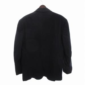 COMME des GARCONS HOMME PLUS 80s テーラードジャケット シングル 4B ウール 無地 背抜き PJ-11006M 紺 ネイビー M