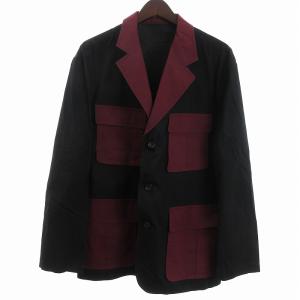 テーラードジャケット 田中期 AD1989 ブラック レッド M