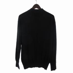 COMME des GARCONS HOMME PLUS セーター ニット 長袖 モックネック 無地 コットン PN-110070 黒 ブラック