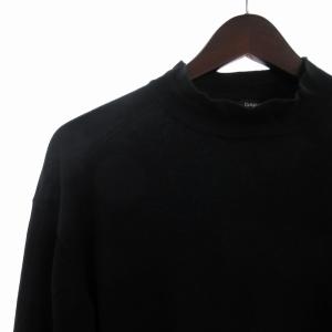 COMME des GARCONS HOMME PLUS セーター ニット 長袖 モックネック 無地 コットン PN-110070 黒 ブラック