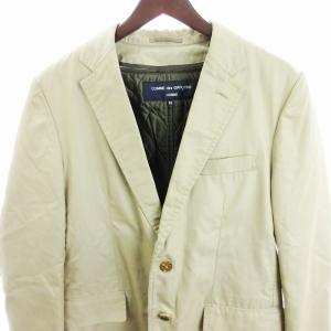 COMME des GARCONS テーラードジャケット シングル ライナー付き HT-J063 コットン ベージュ SS GY09