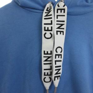 CELINE ルーズ フーディー パーカー 2Y468670Q ブルー XL