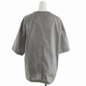 Max Mara 銀タグ ブラウス シャツ ストーン シルク混 半袖 42 M グレー