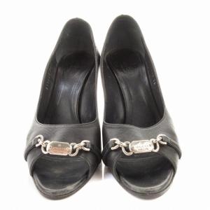 GUCCI パンプス ホースビット ピンヒール 靴 レザー 36 22.5?23.0cm相当 黒 ブラック 317028 AA