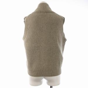 MARGARET HOWELL ショールカラー ベスト カーディガン カシミヤ混 シルク混 ?U ベージュ  578-5261005