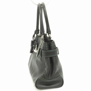 COACH ハンプトンズ ハンドバッグ 8A07 レザー 黒 ブラック 鞄