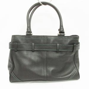 COACH ハンプトンズ ハンドバッグ 8A07 レザー 黒 ブラック 鞄