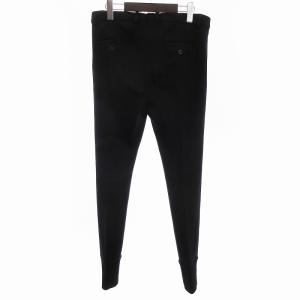 DOLCE&GABBANA パンツ スラックス ジップフライ 無地 ウール 黒 ブラック 44