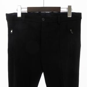 DOLCE&GABBANA パンツ スラックス ジップフライ 無地 ウール 黒 ブラック 44