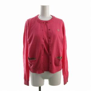 アンサンブルニット カーディガン ニット 半袖 刺繍 38 M ピンク