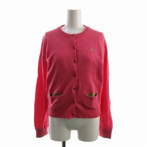 BURBERRY BLUE LABEL アンサンブルニット カーディガン ニット 半袖 刺繍 38 M ピンク