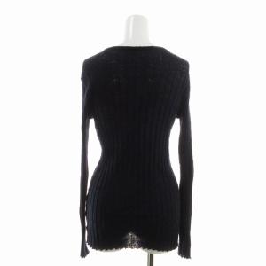 Y's ヨウジヤマモト ニット カットソー 長袖 ウール 紺 ネイビー