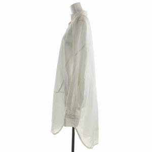 ANN DEMEULEMEESTER シャツ ワンピース コットン ロング 長袖 38 白 ホワイト