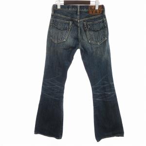 KAPITAL デニム ジーンズ ロング フレア 御津工場 コットン 紺 インディゴ 0 XS位