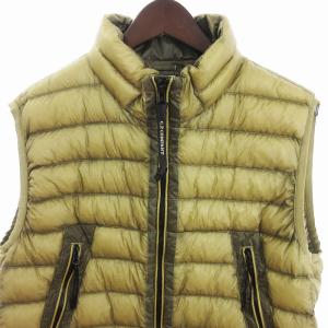 C.P. COMPANY ダウンベスト スタンドカラー ジップアップ ナイロン ベージュ 48