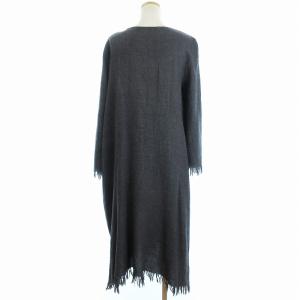 Tao ニット ワンピース ロング ウール フリンジ グレー AA