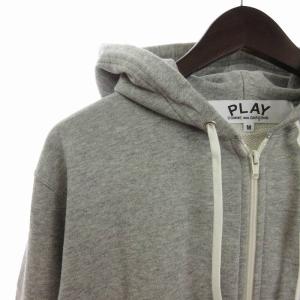 PLAY Comme des Garçons 24年製 スウェット パーカー フルジップ  裏毛 AX-T342 グレー M
