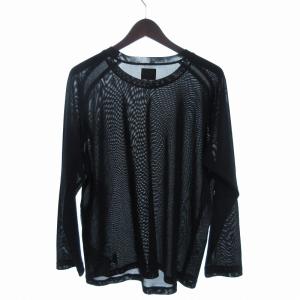 Needles 美品 L/S U Neck Tee Poly Mesh Tシャツ カットソー NS266 ブラック S