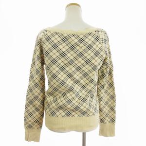 BURBERRY BLUE LABEL トレーナー スウェット 長袖 裏起毛 ノバチェック ベージュ 38