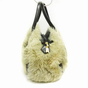 Vivienne Westwood ハンドバッグ ミニボストン フェイクファー ベージュ系