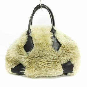 Vivienne Westwood ハンドバッグ ミニボストン フェイクファー ベージュ系