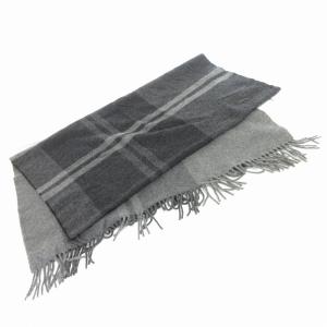 POLO RALPH LAUREN ストール マフラー フリンジ ウール 刺繍 ポニー グレー 小物