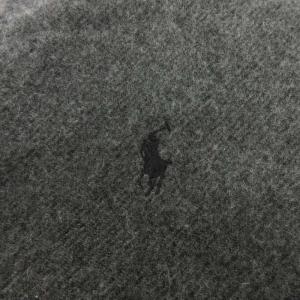 POLO RALPH LAUREN ストール マフラー フリンジ ウール 刺繍 ポニー グレー 小物