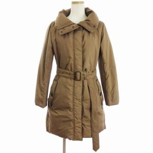 ダウンジャケット コート 裏地ノバチェック 茶 ブラウン系 40 L相当