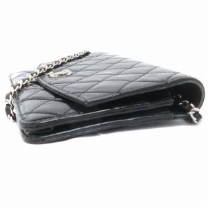 CHANEL ブリリアント マトラッセ チェーンウォレット ココマーク A48692 ブラック