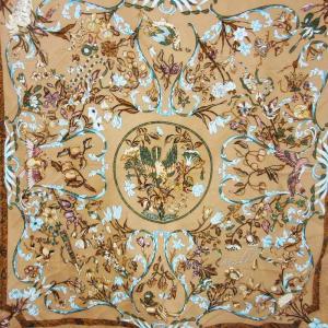 HERMES PIERRES d' ORIENT et d' OCCIDENT 東洋の石と西洋の石細工 カレ90 スカーフ 大判 シルク