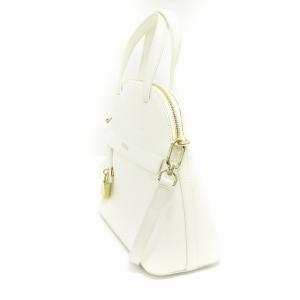 FURLA パイパー PIPER 2WAY ショルダーバッグ ハンド 285783 ロゴ レザー 白 ホワイト 鞄 AA