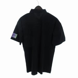 MARK&LONA タグ付き ポロシャツ カットソー 半袖 プリント スカル MLM-38-AP08 黒 ブラック 50 ゴルフウェア