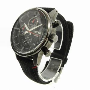 SEIKO 腕時計 アナログ クロノグラフ クォーツ 8T67-00G0 黒 ブラック ウォッチ ジャンク SM3