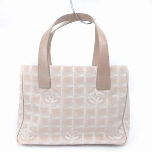 CHANEL ニュートラベルライン トートバッグ PM ナイロン ジャガード 800万番台 ベージュ