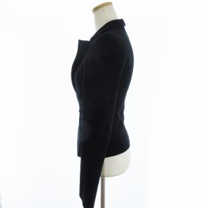 EMPORIO ARMANI テーラードジャケット ブレザー シングル ホック ウール 黒 ブラック 36 GY09 AA