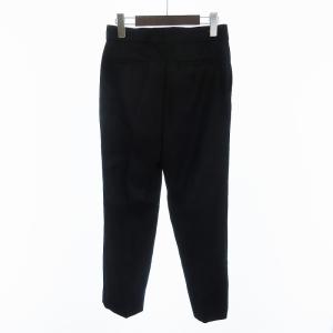 Drawer 22AW ウールツイルクロップドパンツ スラックス ジップフライ 裏地シルク 6514-236-1232 黒 ブラック 34