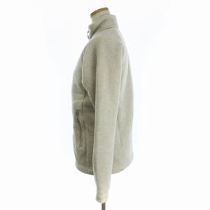 mont-bell 美品 ジャケット ブルゾン フリース ロゴ刺繍 ジップアップ スタンドカラー 白 アイボリー M