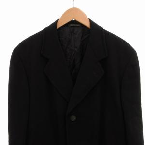 CORNELIANI ウールコート カシミヤ混 イタリア製 8R L 黒 ブラック