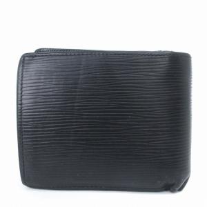 LOUIS VUITTON エピ ポルトフォイユ マルコ 財布 二つ折り フラップ レザー M60612 ノワール 黒 ブラック ウォレット AA