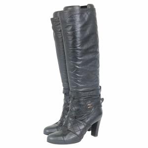 マトラッセ ロングブーツ ココマーク ブラック 36