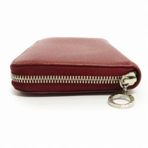 BVLGARI 長財布 ラウンドファスナー レザー 赤 レッド ウォレット GY12 AA