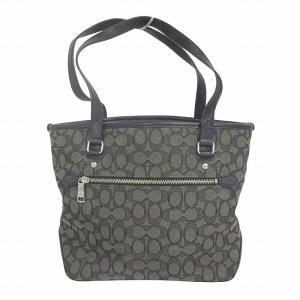 COACH シグネチャー トートバッグ 総柄 メタルロゴ キャンバス F55364 グレー系 鞄 GY12