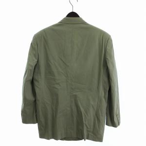 Christian Dior MONSIEUR テーラードジャケット ダブル コットン 無地 背抜き ノーベント 緑 グリーン M GY12
