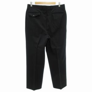 Christian Dior スポーツ SPORT ヴィンテージ ワイドパンツ スラックス ツータック センタープレス ウール 82 L 黒 ブラック