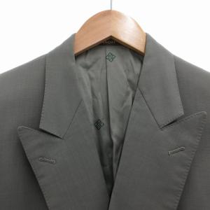 GIVENCHY ダブル テーラードジャケット ブレザー 2B サイドベンツ 銀ボタン グレー