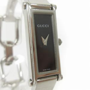 GUCCI バングルウォッチ 腕時計 アナログ クオーツ スクエア 1500L 文字盤 黒 ブラック SM3 AA