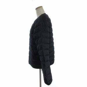 DANTON 22AW クルーネック インナーダウンジャケット 長袖 ロゴ ワンポイント DT-A0001 NNF 黒 ブラック M SM3