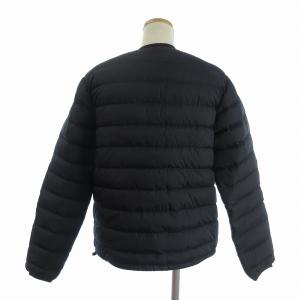 DANTON 22AW クルーネック インナーダウンジャケット 長袖 ロゴ ワンポイント DT-A0001 NNF 黒 ブラック M SM3